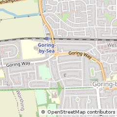 Map of Worthing, West Sussex