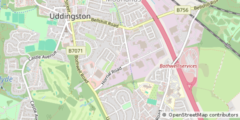 Map of Uddingston, Glasgow