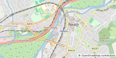 Map of Neath, West Glamorgan