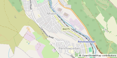 Map of Mountain ASH, Rhondda Cynon TAF
