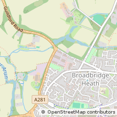 Map of Horsham, West Sussex