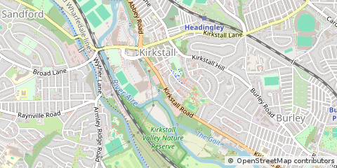 Map of Leeds, West Yorkshire