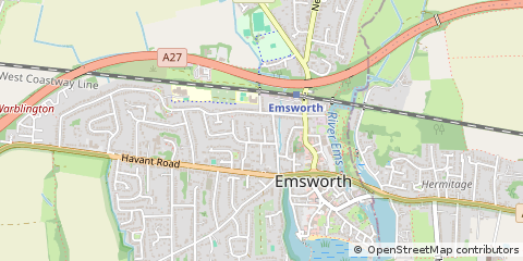Map of Emsworth, Hampshire