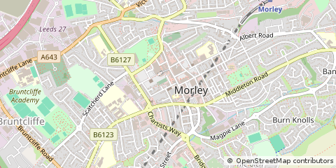 Map of Leeds, West Yorkshire