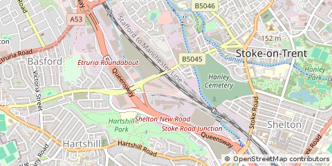Map of Stoke-on-Trent, Staffordshire