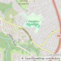 Map of Sheffield, South Yorkshire