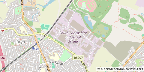 Map of Wigan, Lancashire