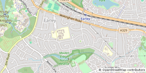 Map of Earley, Berkshire