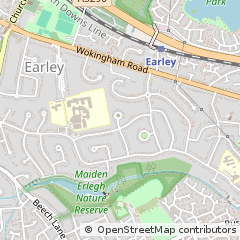 Map of Earley, Berkshire
