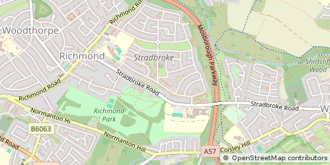 Map of Sheffield, South Yorkshire