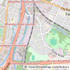 Map of Stoke on Trent, Staffordshire