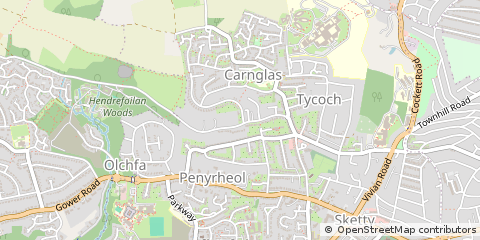 Map of Swansea