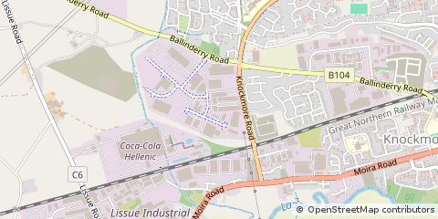 Map of Lisburn, County Antrim