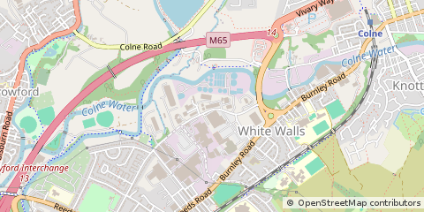 Map of Colne, Lancashire