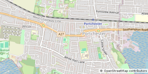 Map of Portchester, Hampshire