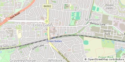 Map of Leeds, West Yorkshire