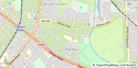 Map of Royal Sutton Coldfield