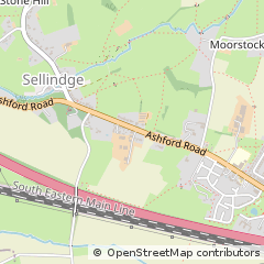 Map of Sellindge, Kent
