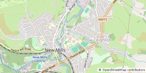 Map of NEW Mills, High Peak