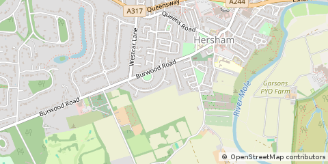 Map of Walton-on-Thames