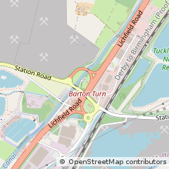 Map of Burton-on-Trent, Staffordshire