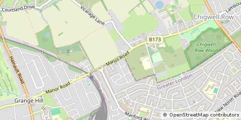 Map of Chigwell, Essex