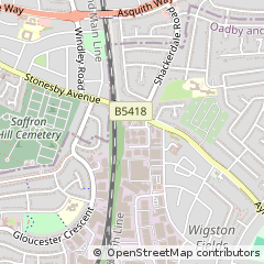 Map of Leicester, Leicestershire