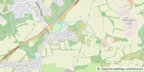 Map of Pontypridd, RCT