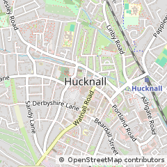 Map of Hucknall, Nottinghamshire