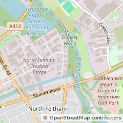 Map of Feltham, Middlesex