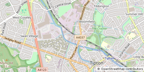 Map of Tipton, West Midlands