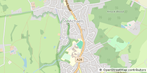 Map of Tenterden, Kent