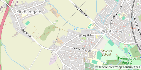 Map of Wakefield, West Yorkshire