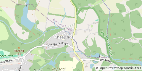 Map of Ascot, Berkshire