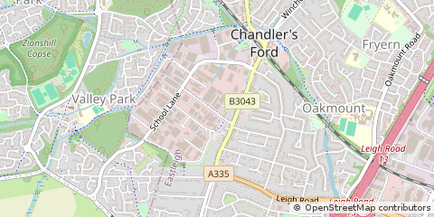 Map of Eastleigh, Hampshire