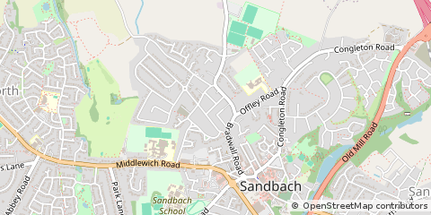 Map of Sandbach