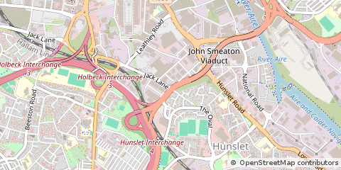 Map of Leeds, West Yorkshire