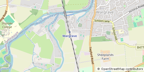 Map of Wargrave, Berkshire