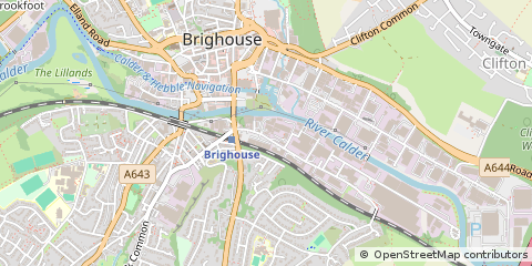 Map of Brighouse, West Yorkshire