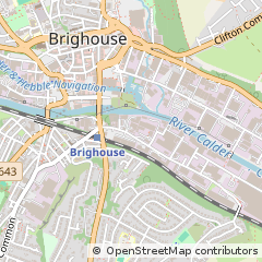 Map of Brighouse, West Yorkshire