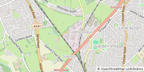 Map of Wrexham