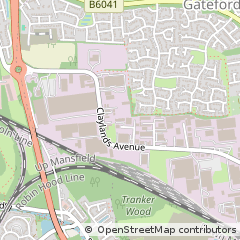 Map of Avenue Worksop, Nottinghamshire