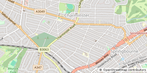 Map of Bournemouth, Dorset