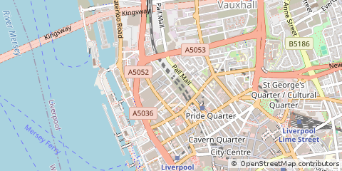 Map of Liverpool, Merseyside