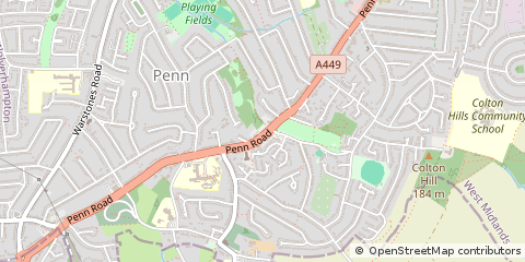 Map of Wolverhampton, West Midlands