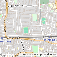 Map of Worthing, West Sussex
