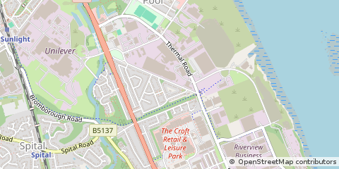 Map of Bromborough, Wirral