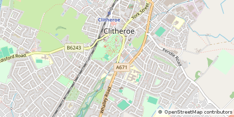 Map of Clitheroe