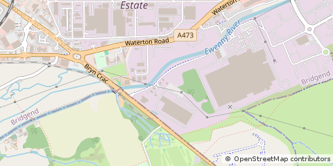 Map of Bridgend