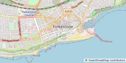 Map of Folkestone, Buckinghamshire